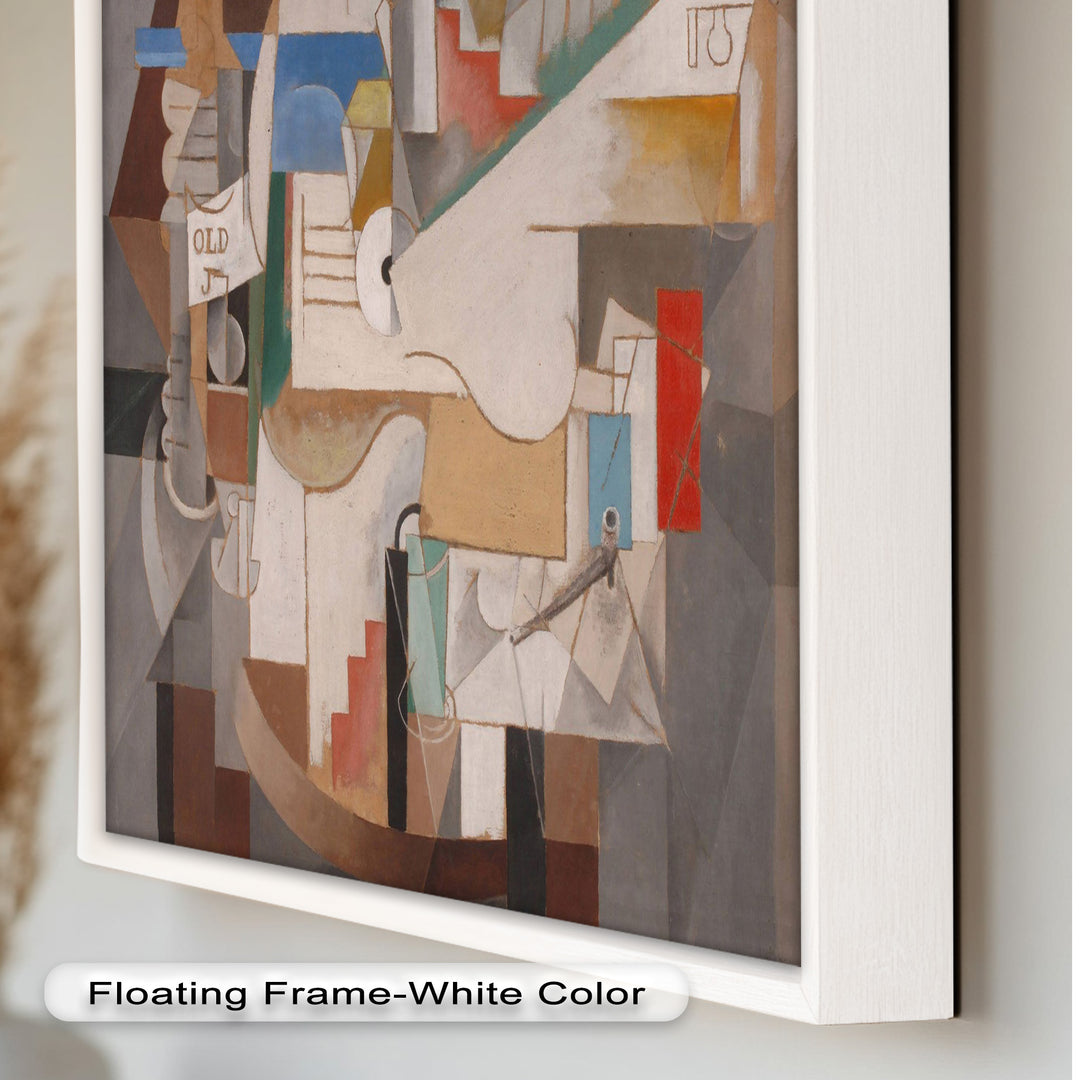 Geometric Forms and Layered Structure – Cubist Oil Painting