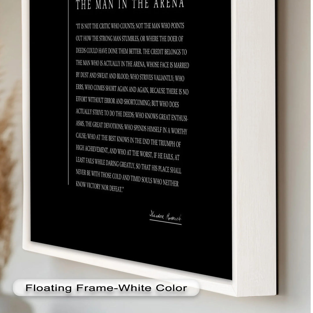 The Man in the Arena – Inspirational Quote Oil Painting - MyPhotoStation