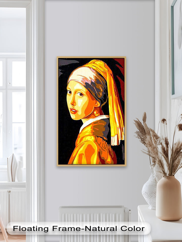 Modern Interpretation of Girl with a Pearl Earring - Renaissance Oil Painting