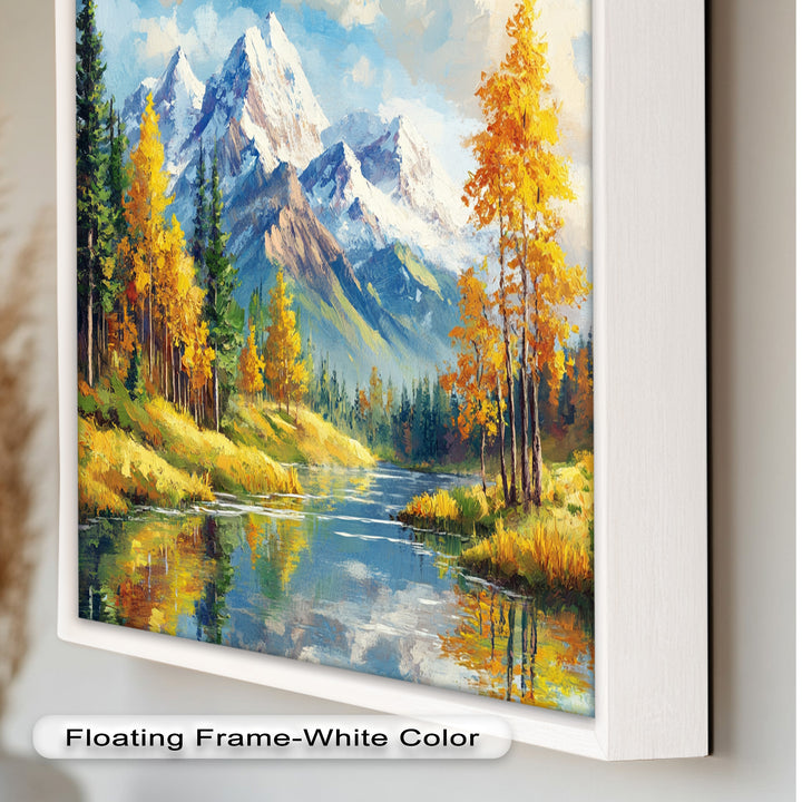 Golden Autumn Peaks – Mountain Landscape Oil Paintings