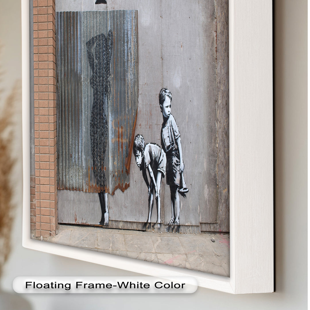 Boys Looking Girl – Banksy Oil Painting