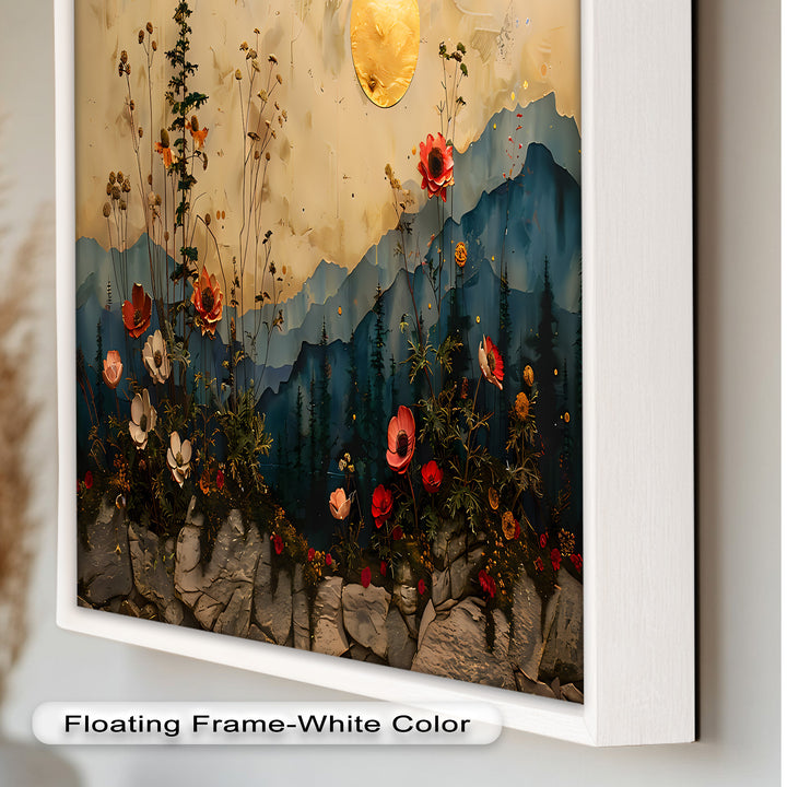 Golden Moon Wall Art-Forest Landscape Oil Painting