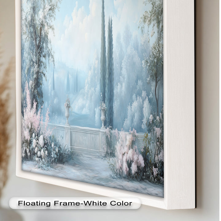 Serene Garden Terrace – Landscape Oil Painting