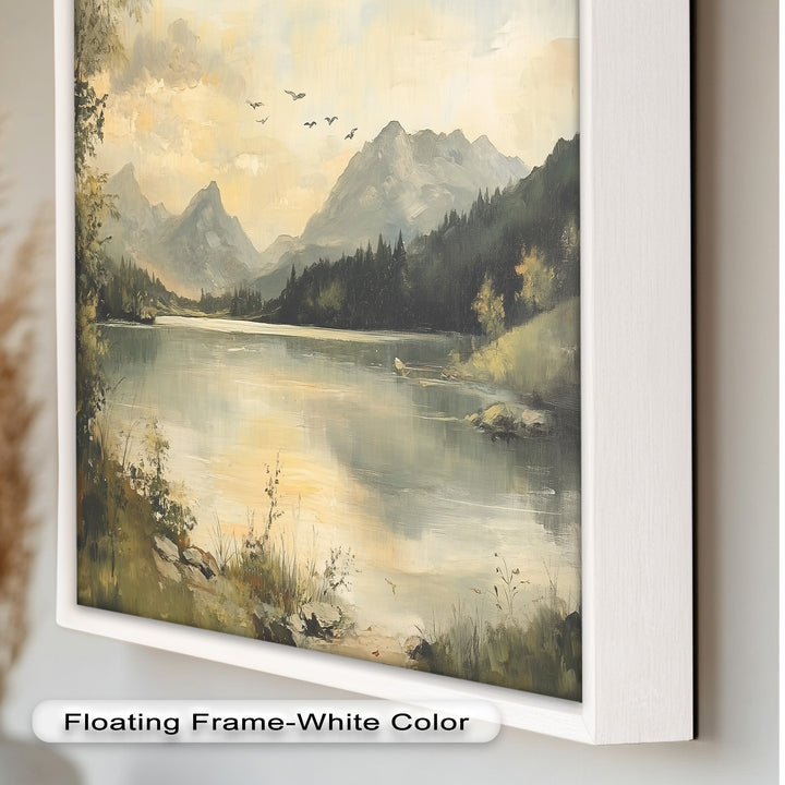 Vintage Wild River – Landscape Oil Painting