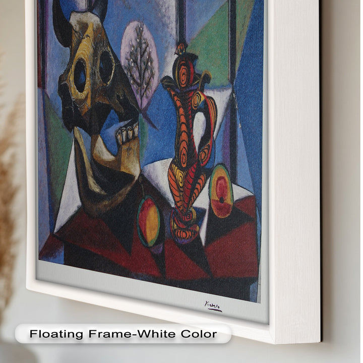 Still Life with Bull Skull – Symbolist Cubist Picasso Oil Painting