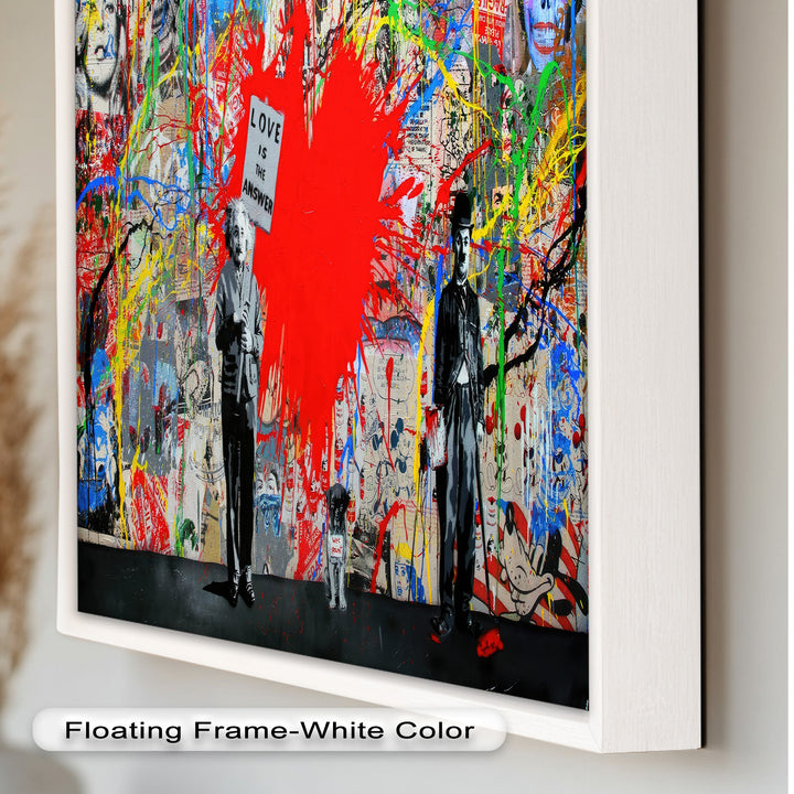Love Is the Answer – Color Explosion Banksy Oil Painting
