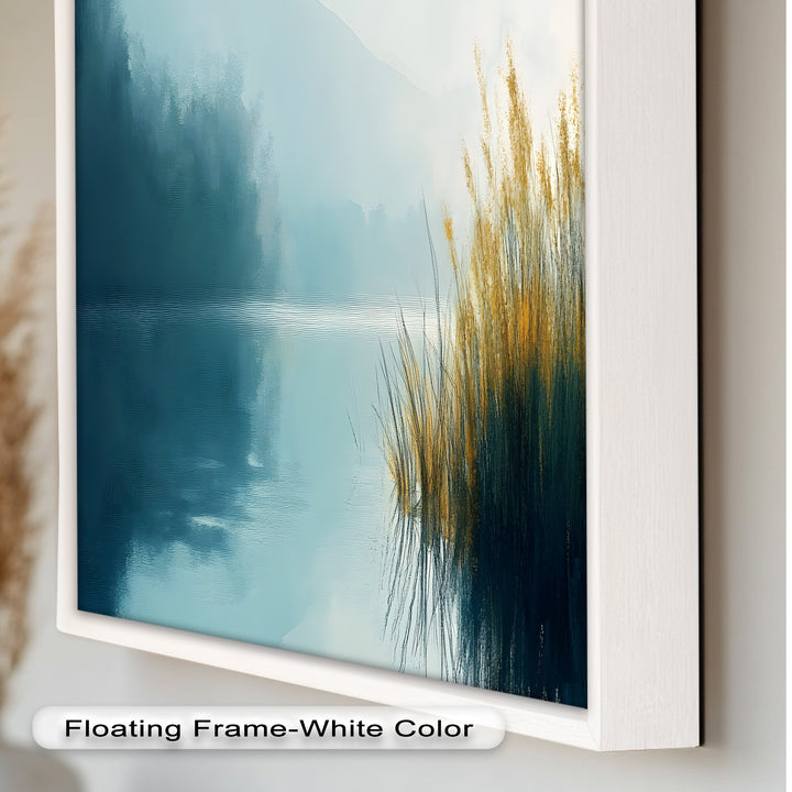 Misty Morning Landscape – Framed Nature Oil Painting