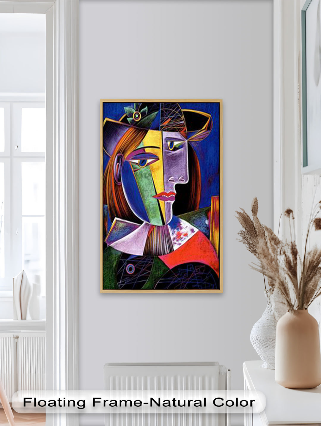 Vibrant Woman with a Flower Hat – Picasso Oil Painting