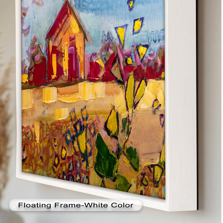 Sunlit Homestead – Expressive Impressionist Oil Painting