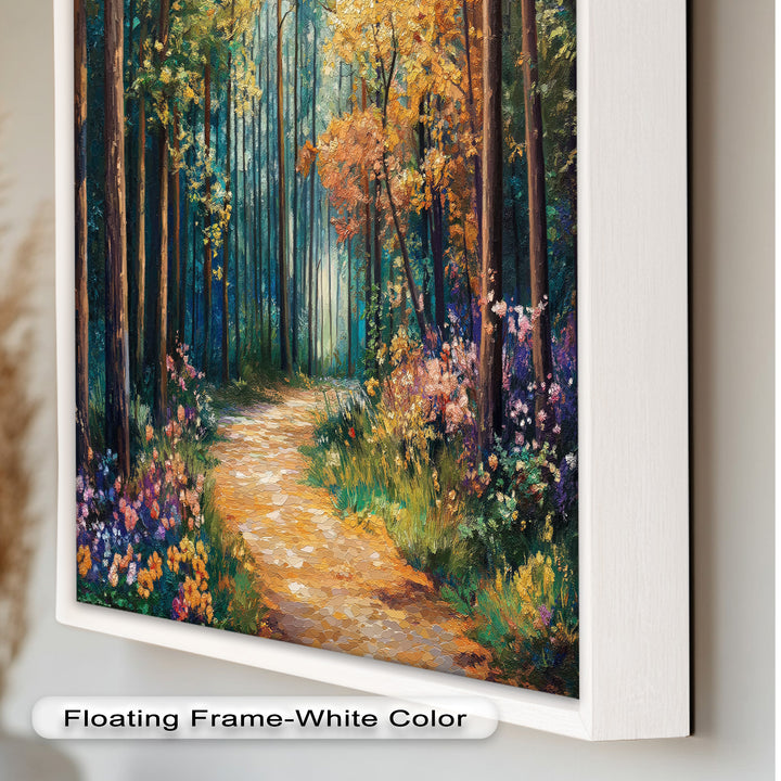 Colored Autumn Forest – Vibrant Oil Painting
