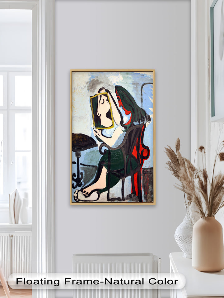 Reflexionen im Rahmen – Kubistisches Spiegelporträt Picasso Ölgemälde