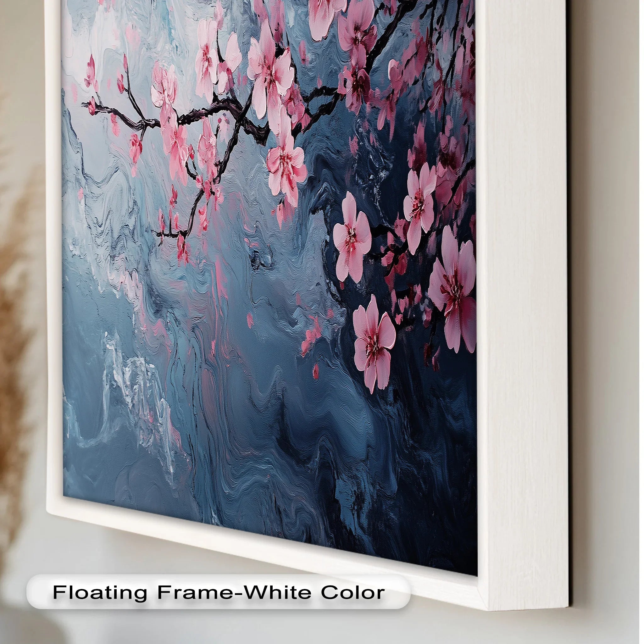 Cherry Blossom Branch Wall Art – Floral Oil Painting – MyPhotoStation
