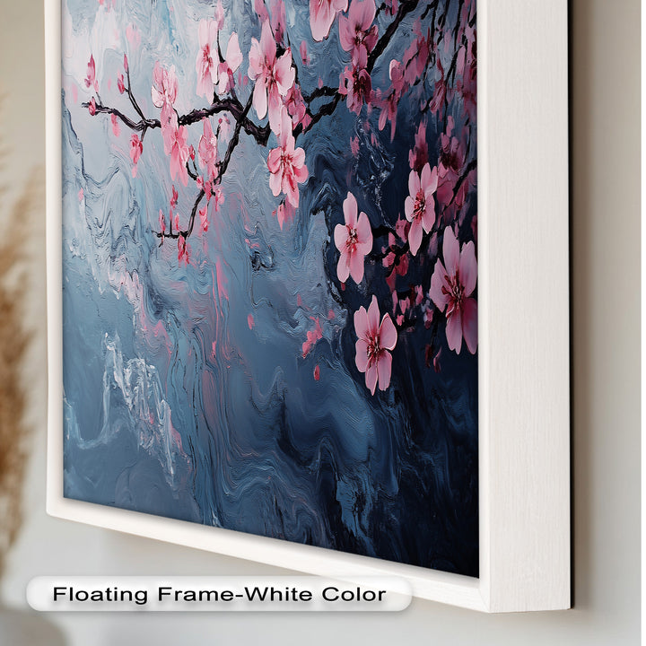 Cherry Blossom Branch Wall Art – Floral Oil Painting