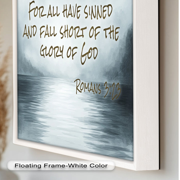 Romans 3:23 – Grace and Redemption Bible Verse Oil Painting