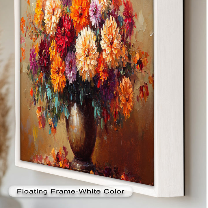 Dahlia Bouquet Wall Art – Still Life Oil Paintings