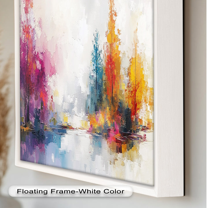 Brush Stroke Abstract Modern Art – Framed Contemporary Oil Painting