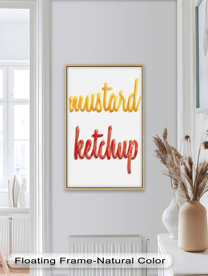 Mustard & Ketchup – Typography Oil Painting
