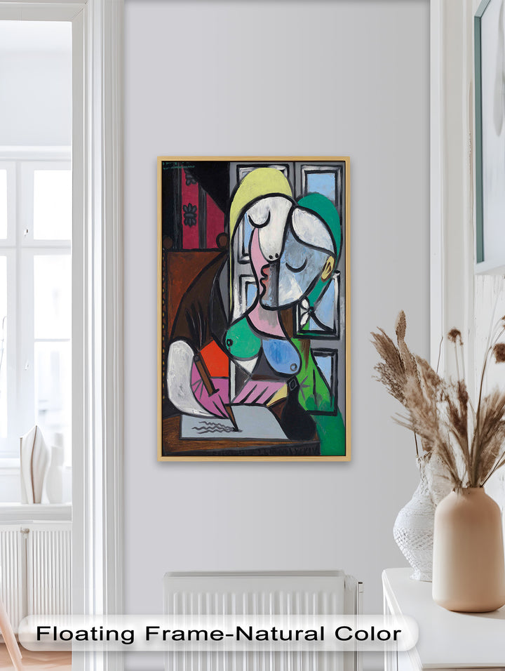 Dreaming Scribe – Woman Writing by the Window Picasso Oil Painting