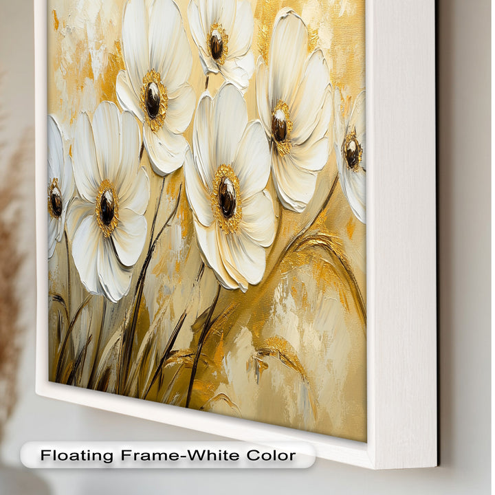 Golden Petals Elegance – Floral Oil Paintings