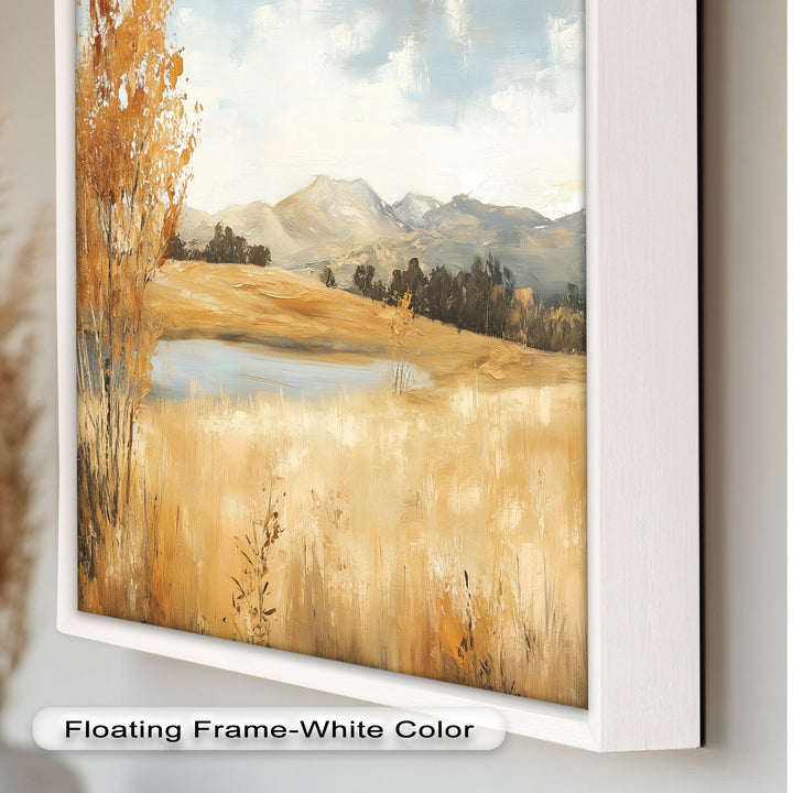 Wheat Fields Autumn Landscape – Golden Serenity Oil Painting