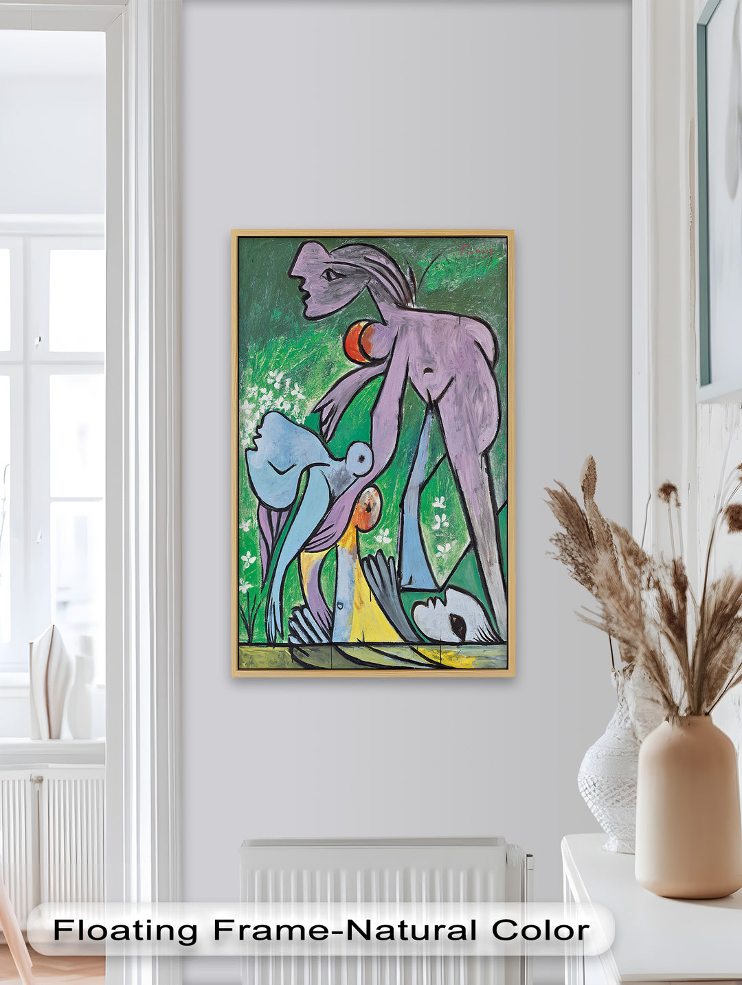 Reclining in Nature – Picasso-Inspired Abstract Nude Oil Painting