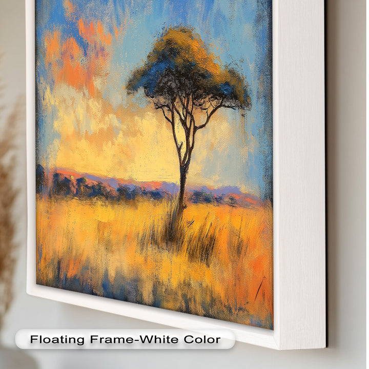 African Savannah Tree Wall Art – Landscape Oil Painting