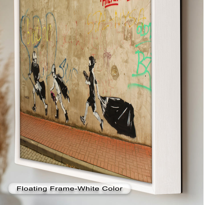 Street Rebellion Run – Urban Youth Banksy Oil Painting