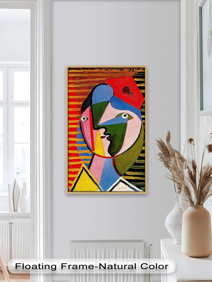 Split Gaze – Colorful Abstract Portrait Picasso Oil Painting - MyPhotoStation
