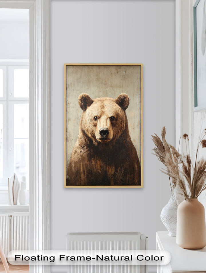 Brown Bear Portrait - Animal Oil Painting
