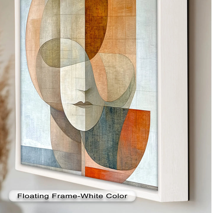 Geometric Face Portrait – Modern Abstract Oil Painting - MyPhotoStation
