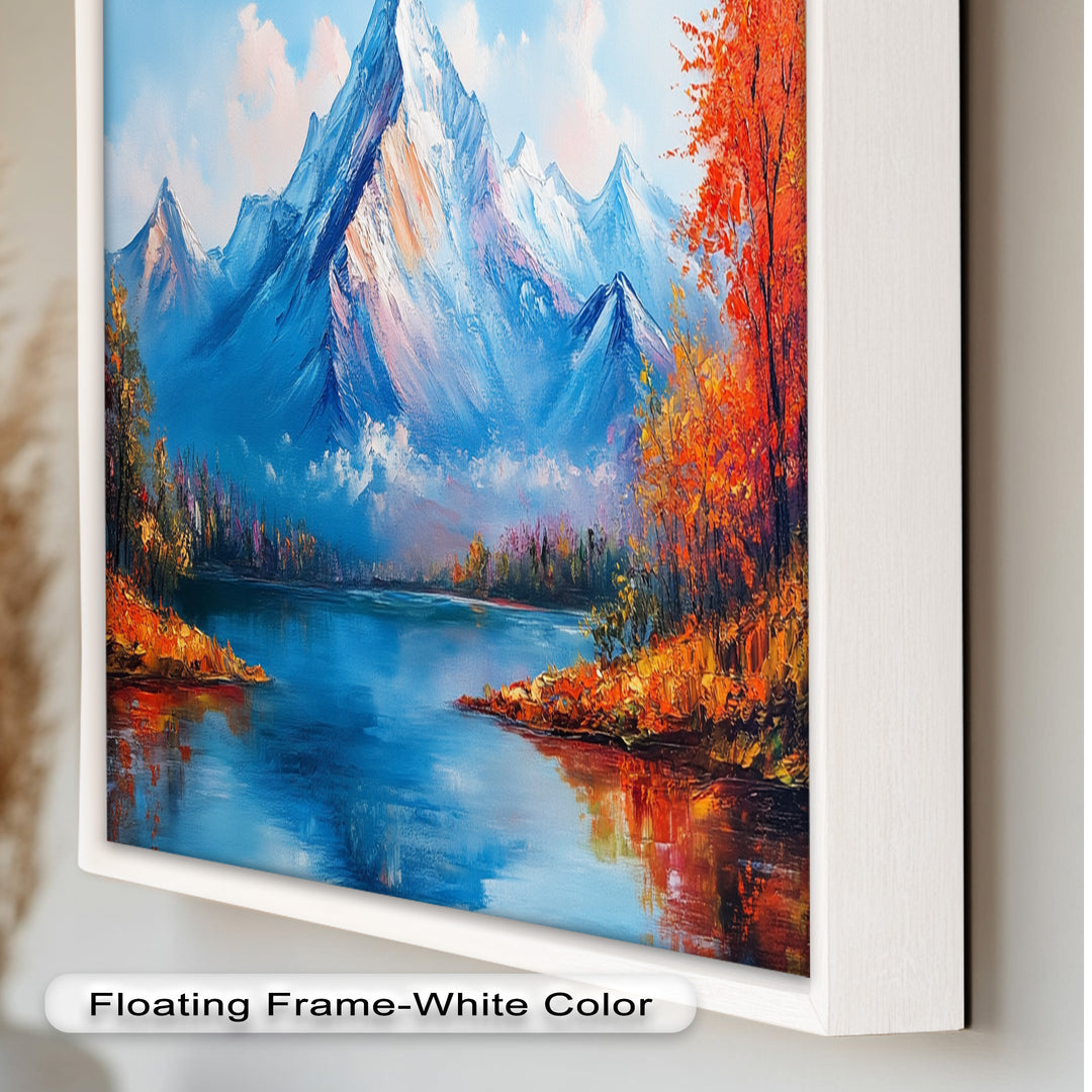 Incredible Stunning Mountain Landscape – Framed Nature Oil Painting