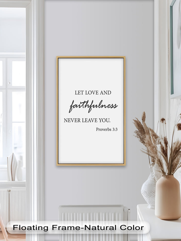 Let Love and Faithfulness – Bible Verse Oil Painting
