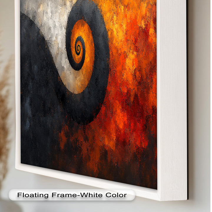 Autumn Swirl – Abstract Spiral Oil Painting