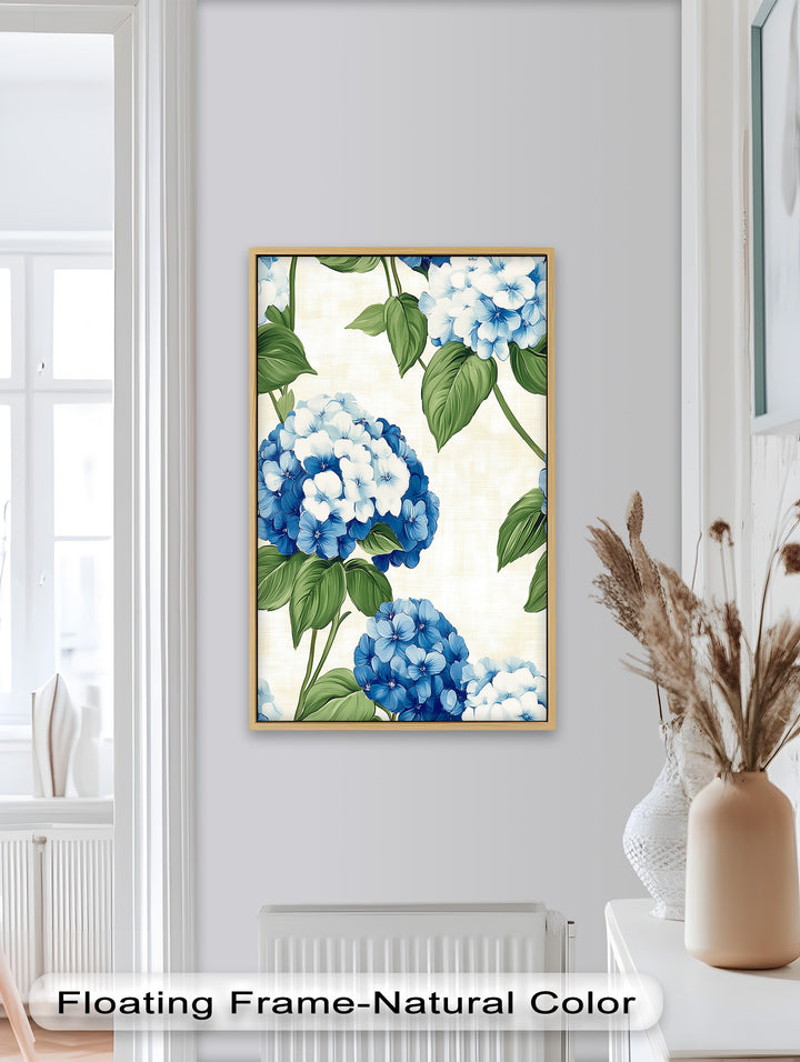 Blue and White Blooming - Flower Oil Painting