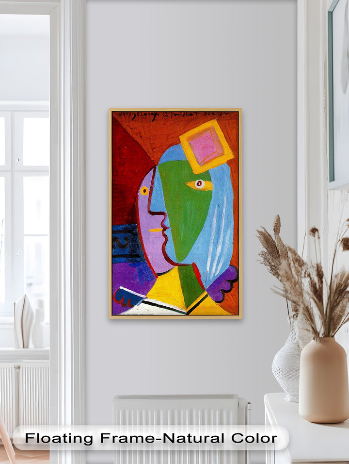 Vibrant Duality – Picasso-Inspired Abstract Oil Painting
