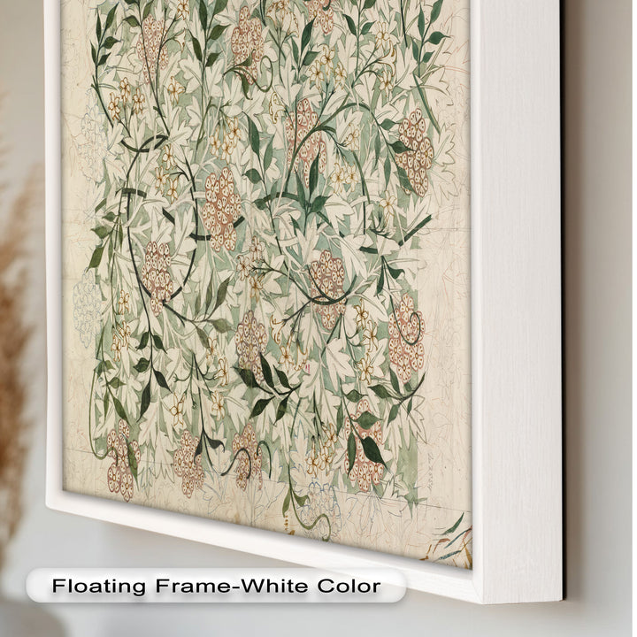 Jasmine Pattern by William Morris – Framed Botanical Oil Painting