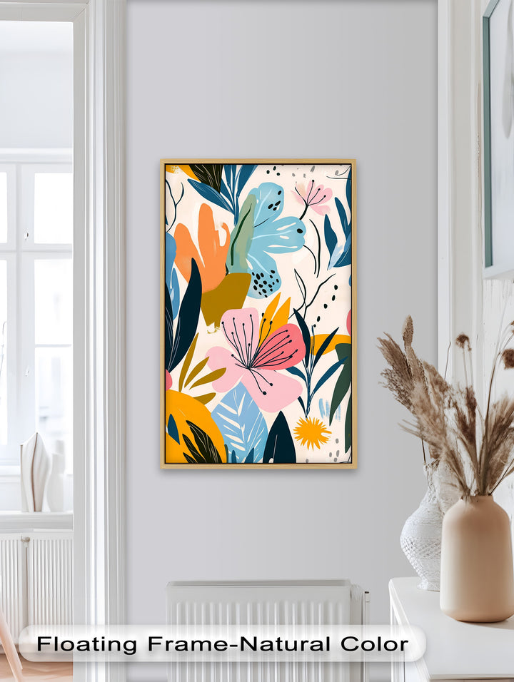 Lebendige Blütenbrise – Boho Blumen Ölgemälde