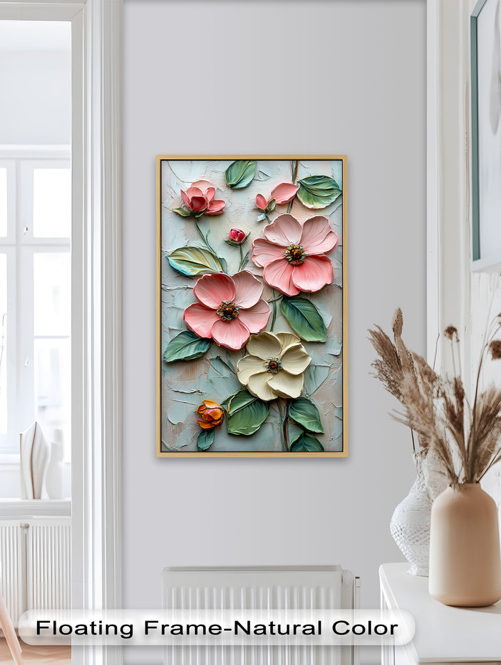 Petal Whispers – Floral Elegance Flower Oil Painting