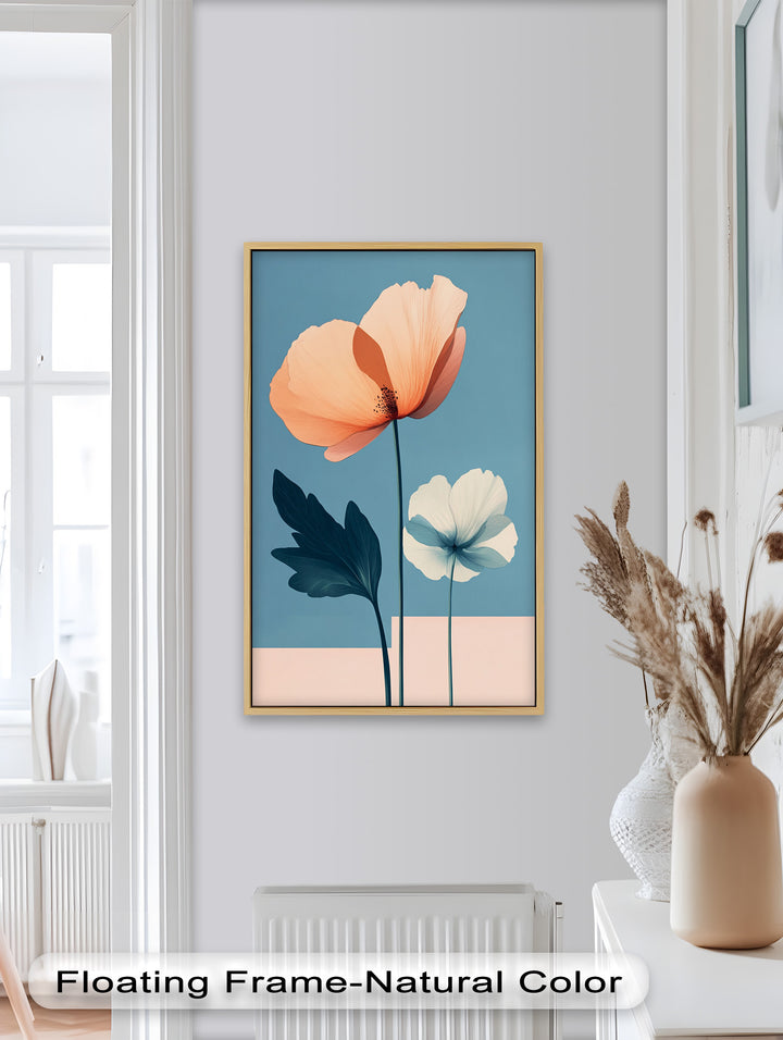 Serene Bloom – Boho Floral Oil Painting