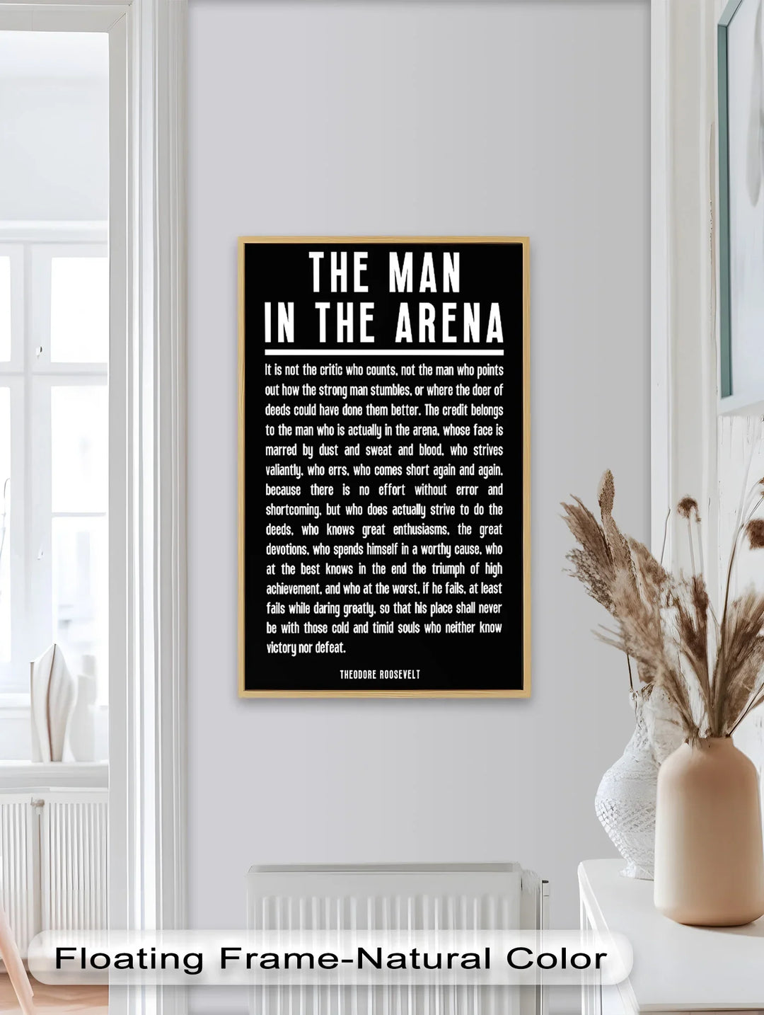 The Man in the Arena – Typography Oil Painting - MyPhotoStation