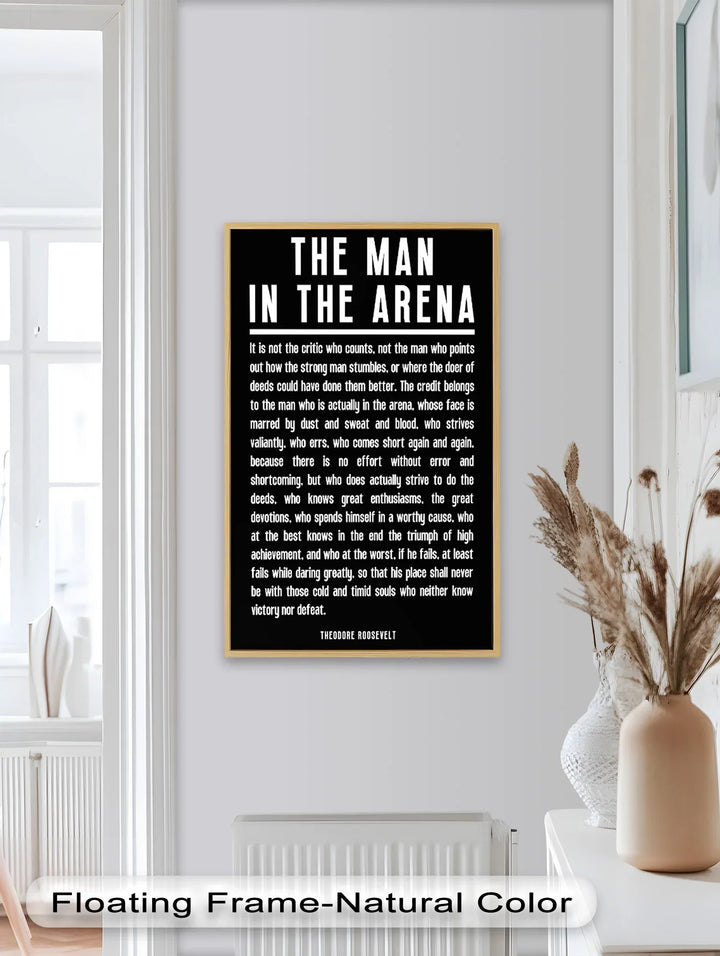 The Man in the Arena – Typography Oil Painting - MyPhotoStation