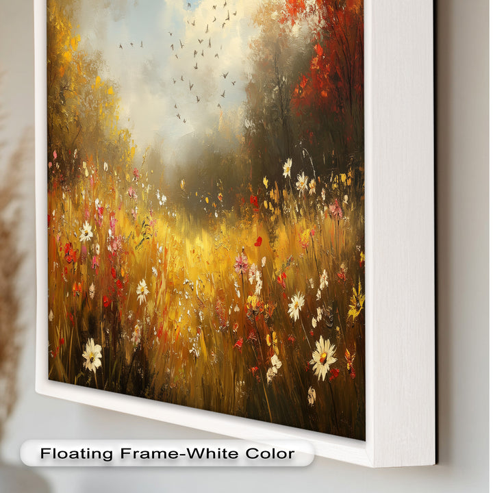 Flowers and Stream – Vibrant Autumn Oil Painting