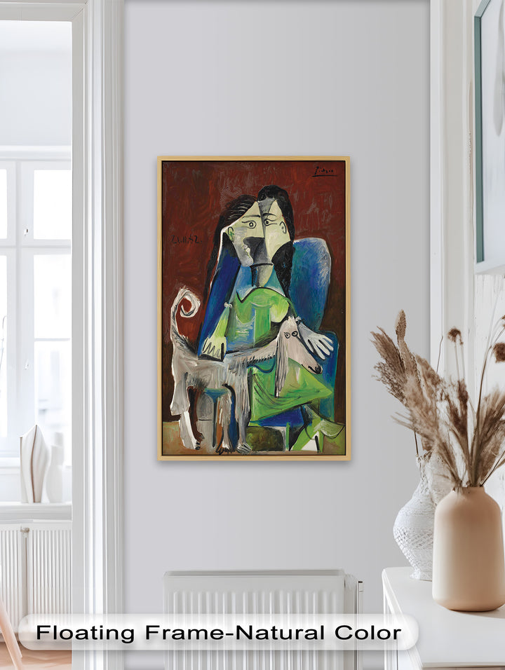 Woman with Afghan Hound – Picasso Oil Painting