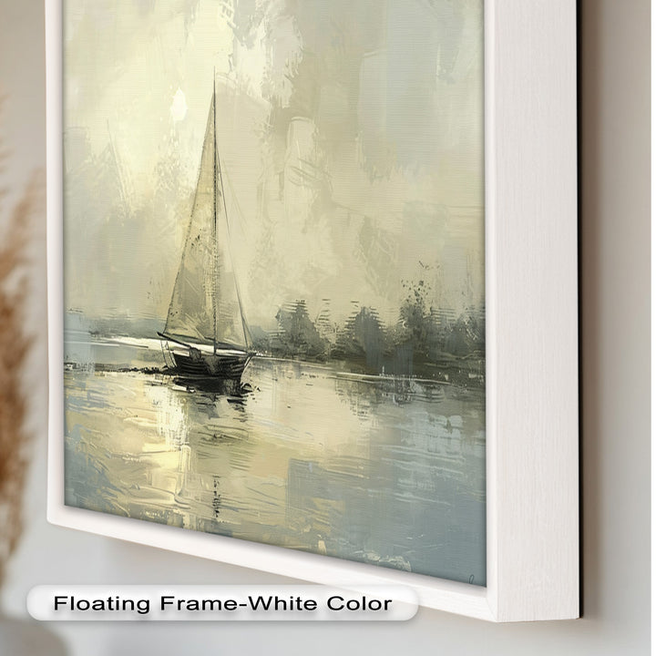 Vintage Sailboat Sailing Ocean – Timeless Nautical Oil Painting