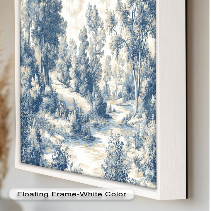 Classic Blue Woodland Scene – Vintage Oil Paintings