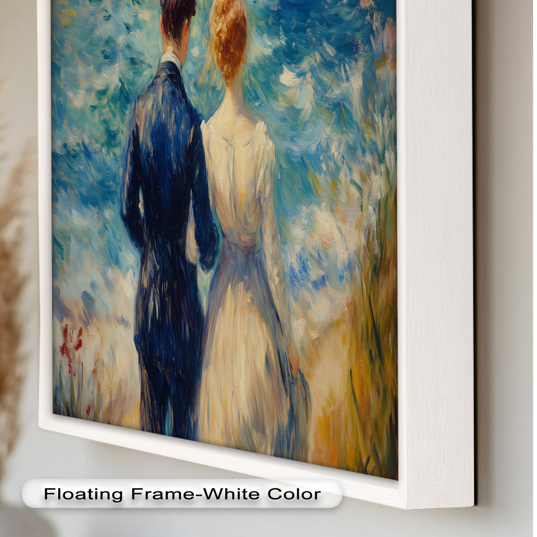 Lovers by the Sea – Romantic Impressionist Oil Painting