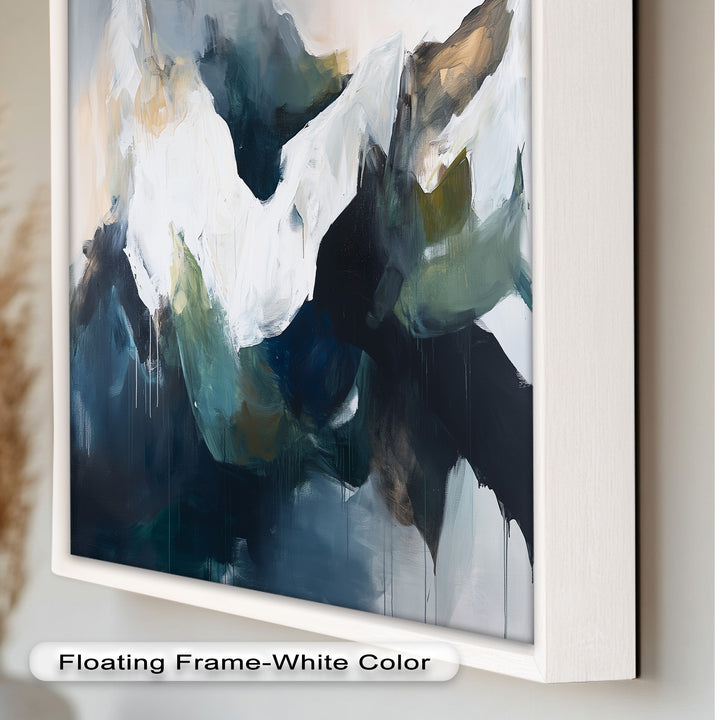 Eclipsed Range – Bold Mountain Shadows Abstract Oil Painting