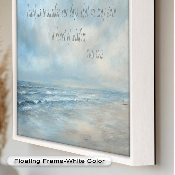 Psalm 90:12 – Heart of Wisdom Bible Verse Oil Painting