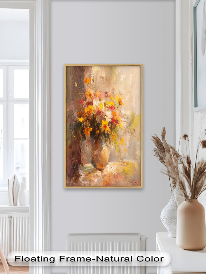 Sunlit Harmony – Vibrant Wildflower Still Life Flower Oil Painting