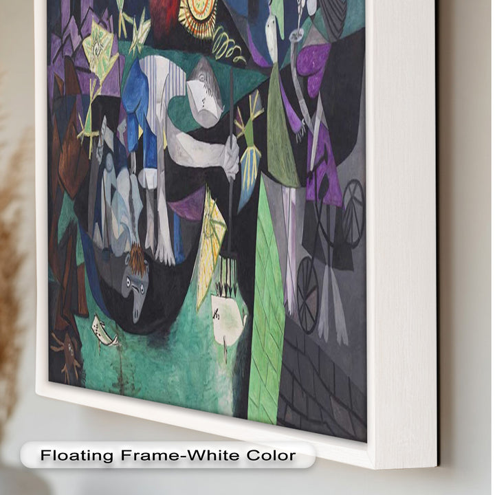 The Spiral Sun – Dynamic Surrealist Tableau Picasso Oil Painting